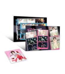 Texte auf Filmstreifen: "STILL COLLECTION", "NEW EDITING", "ON AIR". Illustration mit Anime-Charakteren in verschiedenen Szenen.