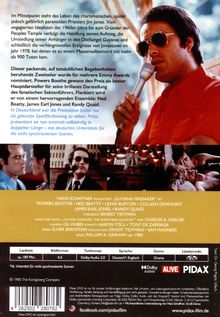 Text beschreibt Leben des Priesters Jim Jones und die Ereignisse in Jonestown. Enthält Infos über Film und Schauspieler.
