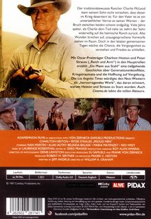 "Ein Mann aus Stahl" erzählt von Generationenkonflikten, Kriegstraumata und Vergebung. Western mit Charlton Heston.