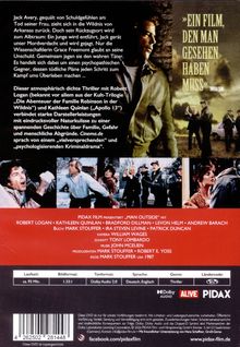 Texte: »EIN FILM, DEN MAN GESEHEN HABEN MUSS«, PIDAX FILM PRÄSENTIERT „MAN OUTSIDE“. Bild: Männer mit angespannter Haltung.