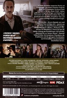 Texte: Zitat von TV Direkt über "grimige Atmosphäre", dazu Beschreibung eines Krimis in Passau. Darunter Fotos von Schauspielern.