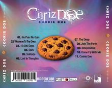 Ein Albumcover mit folgendem Text: "Chriz Doe, Cookie Doe". Trackliste: "01. No Pain No Gain" bis "11. Cookie Doe". Mit Logo und Keks.