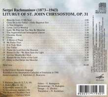 Sergej Rachmaninoff (1873-1943): Liturgie des Heiligen Johannes Chrysostomus op.31, CD