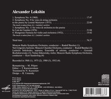Alexander Lokshin (1920-1987): Symphonien Nr.4,9,11, CD