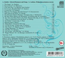 Alexander Alyabiev (1787-1851): Lieder &amp; Romanzen, CD