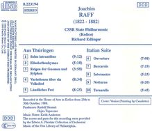 Joachim Raff (1822-1882): Aus Thüringen, CD