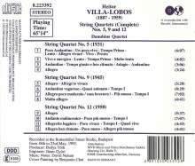 Heitor Villa-Lobos (1887-1959): Streichquartette Nr.5,9,12, CD
