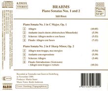 Johannes Brahms (1833-1897): Klaviersonaten Nr.1 &amp; 2, CD