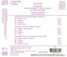 Joseph Haydn (1732-1809): Symphonien Nr.85,92,103, CD