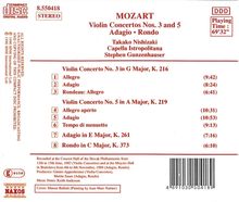 Wolfgang Amadeus Mozart (1756-1791): Violinkonzerte Nr.3 &amp; 5, CD