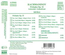 Sergej Rachmaninoff (1873-1943): Preludes op.32 Nr.1-13, CD