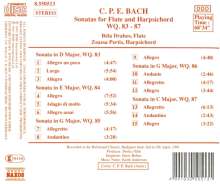 Carl Philipp Emanuel Bach (1714-1788): Flötensonaten Wq.83-87, CD