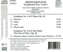 Dmitri Schostakowitsch (1906-1975): Symphonien Nr.1 &amp; 3, CD