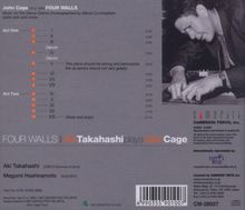 John Cage (1912-1992): Four Walls f.Stimme &amp; Klavier, CD