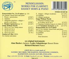 Felix Mendelssohn Bartholdy (1809-1847): Sonate f.Klarinette &amp; Klavier Es-dur, CD