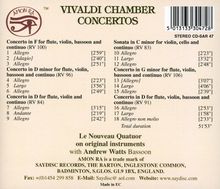 Antonio Vivaldi (1678-1741): Kammerkonzerte RV 83,84,91,96,100,106, CD