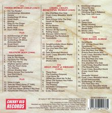Text: CD1 - Third World Child (1987), CD2 - Shadow Man (1988), CD3 - Cruel, Crazy, Beautiful World (1989), CD4 - Heat, Dust & Dreams (1993), CD5 - The Remix Album. Cherry Red Records Logo.