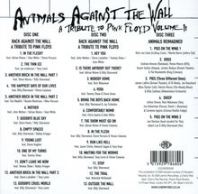 "Animals Against the Wall: A Tribute to Pink Floyd Volume II." Drei Discs mit Titeln und Künstlern aufgelistet.