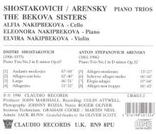 Dmitri Schostakowitsch (1906-1975): Klaviertrio Nr.2 op.67, CD