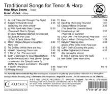 Huw-Rhys Evans &amp; Ieuan Jones - Traditional Songs for Tenor &amp; Harp, DVD-Audio