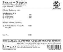 Edward Gregson (geb. 1945): Tubakonzert, Blu-ray Audio