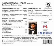 Felipe Browne - Klavierwerke Vol.3 "Beethoven / Brahms / Liszt", Blu-ray Audio