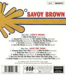Savoy Brown: Lion's Share / Jack The Toad, 2 CDs