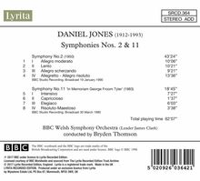 Daniel Jones (1912-1993): Symphonien Nr.2 &amp; 11, CD