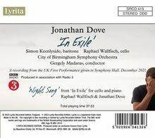 Jonathan Dove (geb. 1959): In Exile für Bariton, Cello &amp; Orchester, CD