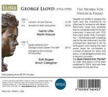 George Lloyd (1913-1998): Lloyd: Werke für Violine und Klavier, 2 CDs