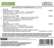 Arthur Butterworth (1923-2014): Symphonien Nr.1,2,4, CD
