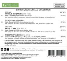 Arthur Benjamin (1893-1960): Violinkonzert, 2 CDs