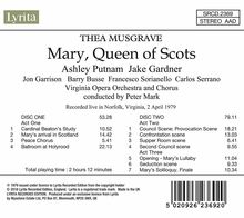 Thea Musgrave (geb. 1928): Mary,Queen of Scots, 2 CDs