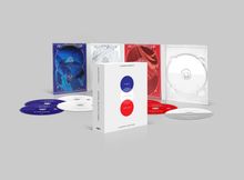 "Three Colours Trilogy", Boxset mit bunten CD-Hüllen: Blau, Weiß, Rot. Sammlung von Krzysztof Kieślowski.