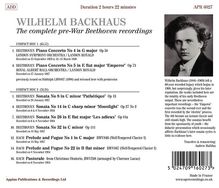 Wilhelm Backhaus - The Complete Pre-War Beethoven Recordings, 2 CDs