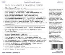 Olga Samaroff - The Complete Recordings / Frank La Forge - The Complete Solo Recordings, 2 CDs