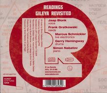 Simon Nabatov (geb. 1959): Readings, Gileya Revisited, CD
