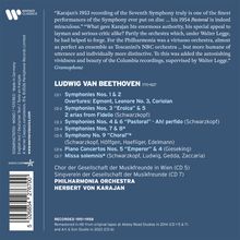 "Karajan’s 1953 recording... supervised by Walter Legge.” Gramophone  
LUDWIG VAN BEETHOVEN 1770-1827  
PHILHARMONIA ORCHESTRA  
HERBERT VON KARAJAN  
RECORDED 1951-1958