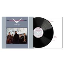 "SPANDAU BALLET" und "DIAMOND". Cover mit mehreren Personen, daneben eine Schallplatte.