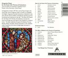 Gesänge z.Fest d.St.Thomas von Canterbury, CD