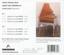 Johann Sebastian Bach (1685-1750): Englische Suiten BWV 806-811, 2 CDs