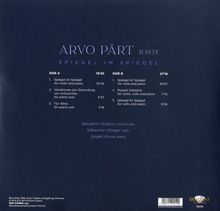 Arvo Pärt (geb. 1935): Spiegel im Spiegel (180g), LP