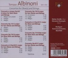 Tomaso Albinoni (1671-1751): Oboenkonzerte op.7 Nr.2,3,7,8, CD