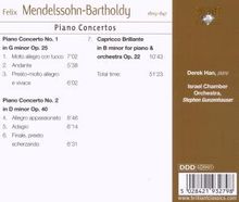 Felix Mendelssohn Bartholdy (1809-1847): Klavierkonzerte Nr.1 &amp; 2, CD