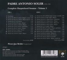 Antonio Soler (1729-1783): Sämtliche Cembalosonaten Vol.1, 2 CDs