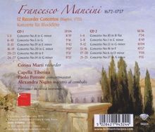 Francesco Mancini (1672-1737): Blockflötenkonzerte Nr.1,5-7,10,13,14,16-20, 2 CDs