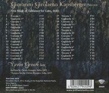 Giovanni Kapsberger (1580-1651): Libro Primo D'Intavolatura di Lauto (1611), CD