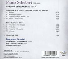 Franz Schubert (1797-1828): Sämtliche Streichquartette Vol.4, CD