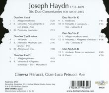 Joseph Haydn (1732-1809): Duo Concertantes für 2 Flöten Nr.1-6, CD