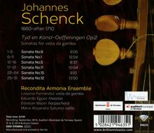 Johannes Schenck (1656-1712): Sonaten für Viola da Gamba, CD
